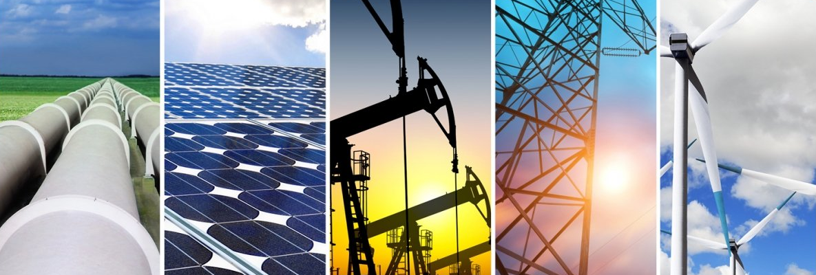 Pipelines, solar panels, oil pumps, power lines and wind turbines