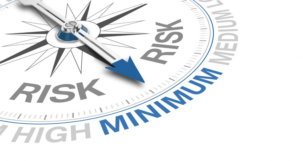 Risk assessment concept with charts and analysis